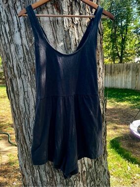 Charcoal Black Women's Sleeveless Scoop Neck Romper Playsuit by Known Supply